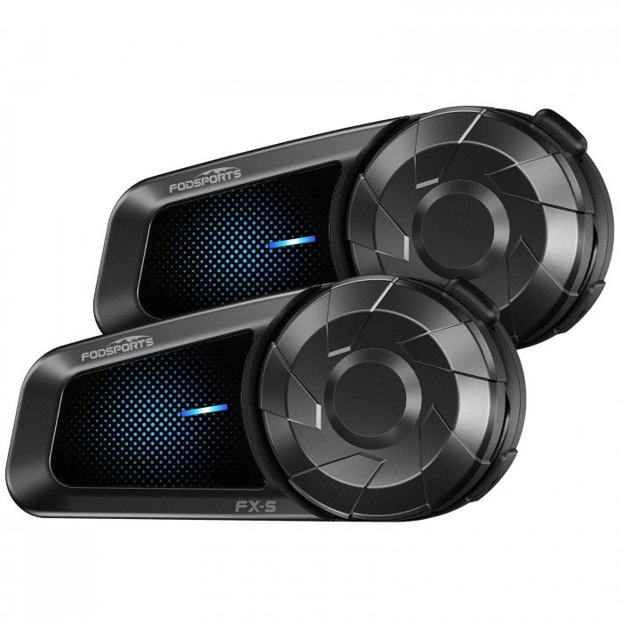 Мотогарнитура для шлема Fodsports FX-S v2, пара, Bluetooth, шумоподавление, 2 райдера,1км